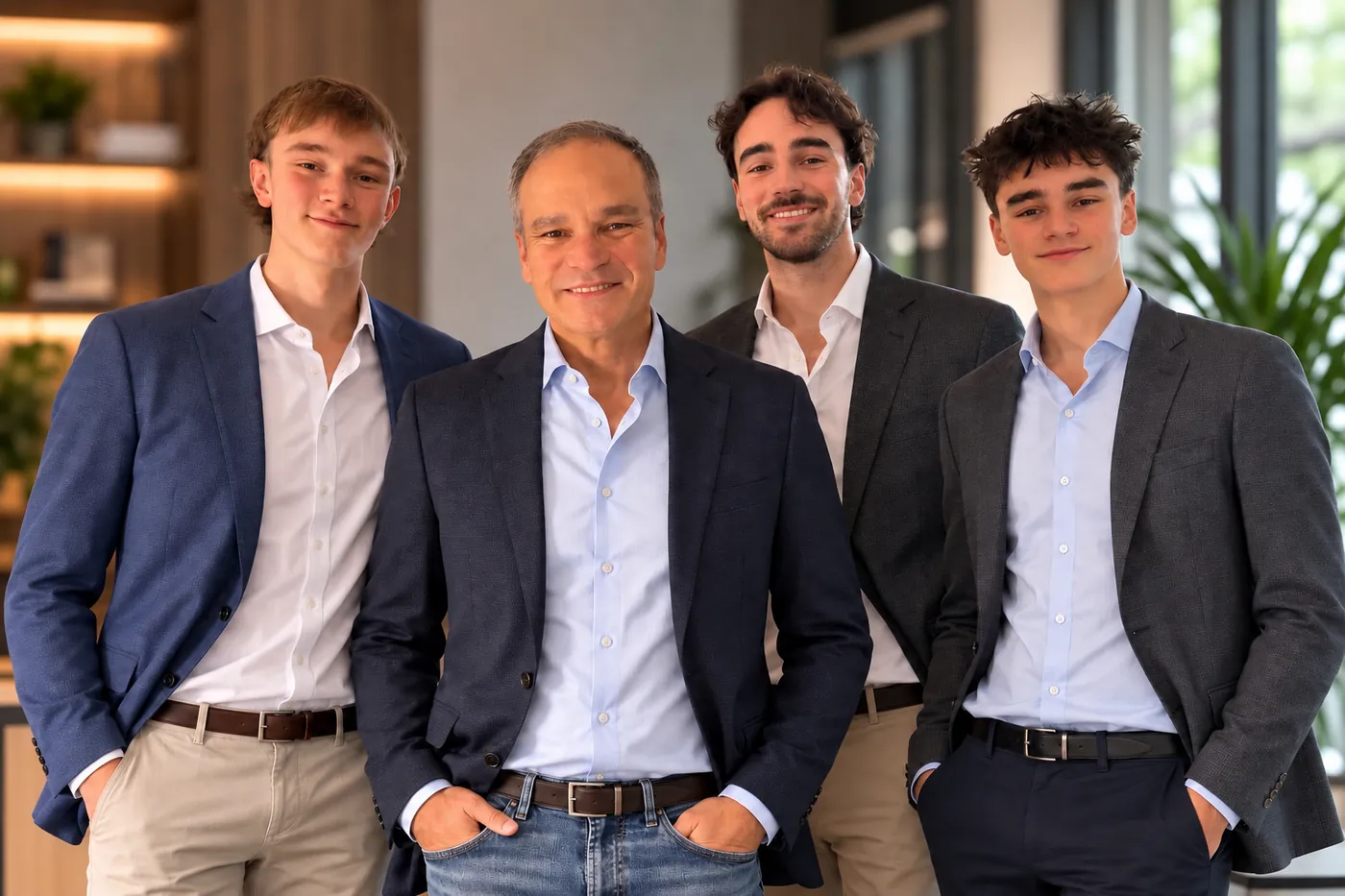 L'équipe d'Œil de Lynx : Grégory, Luc, Louis-Félix et Benjamin Masson